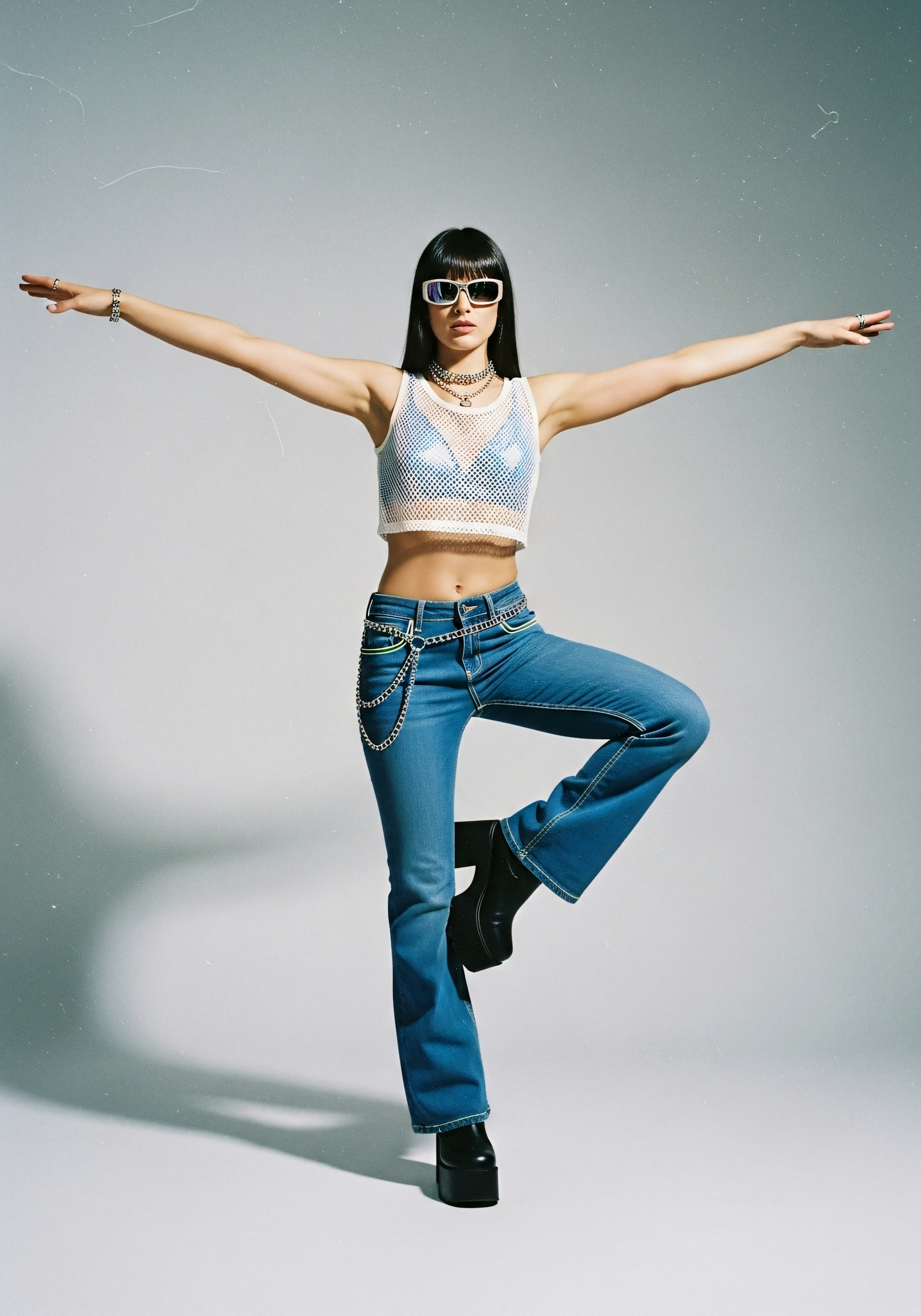 Model in studio pose