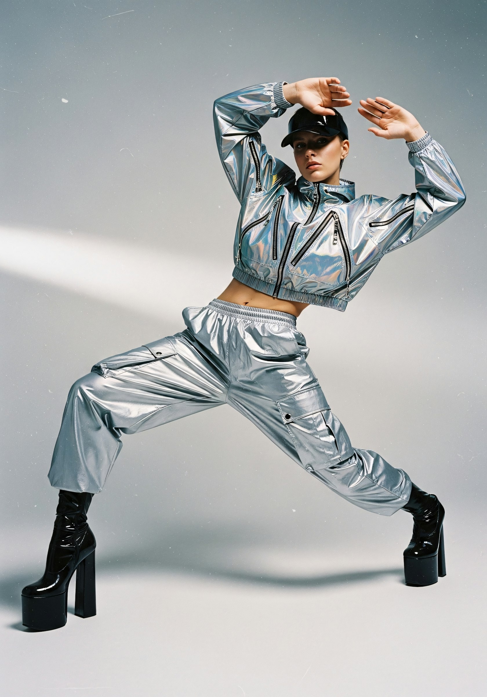 Studio portrait, dynamic angle