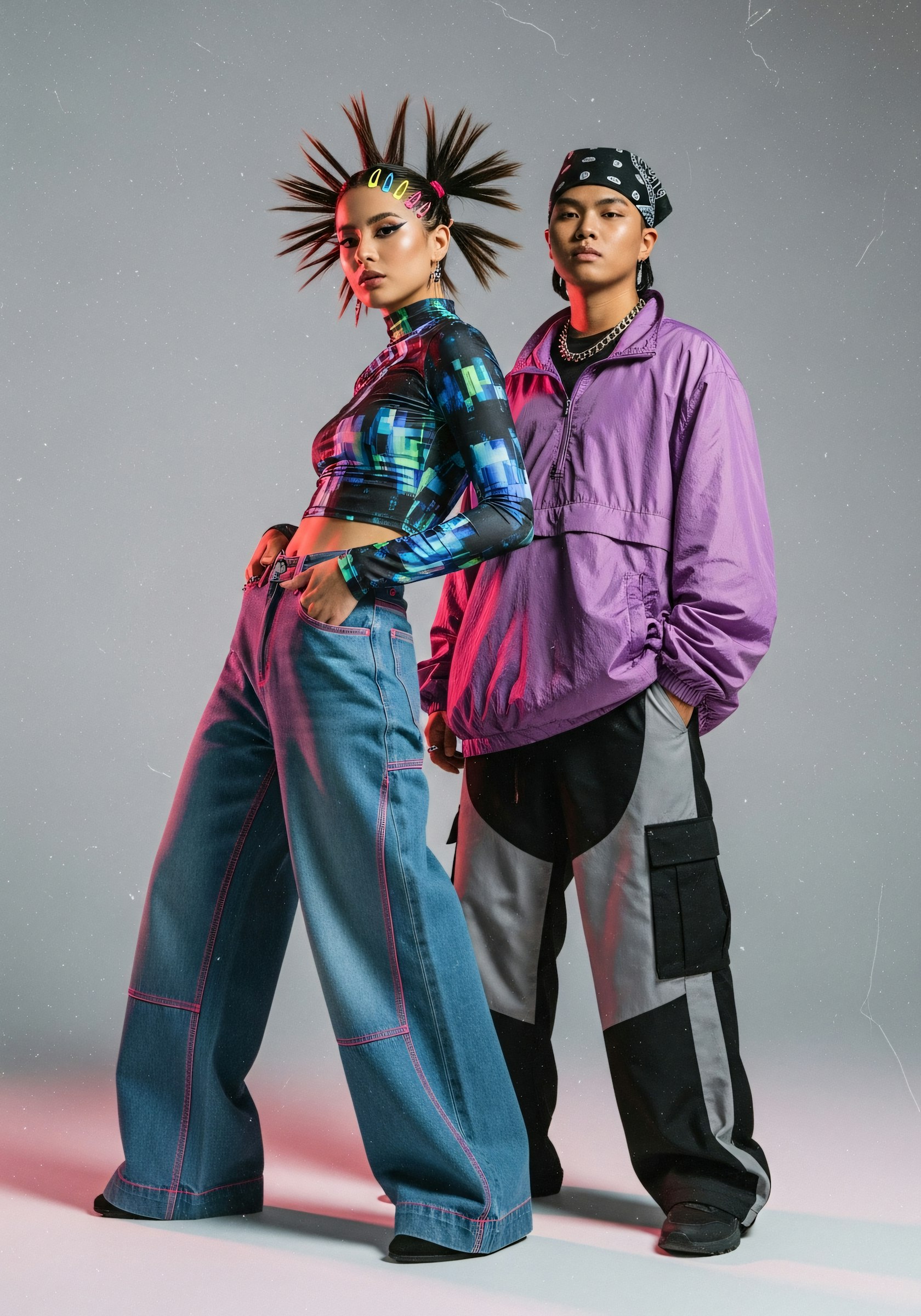 Edgy Formation Set — Asymmetric harness top and tailored trouser, made for group formation.