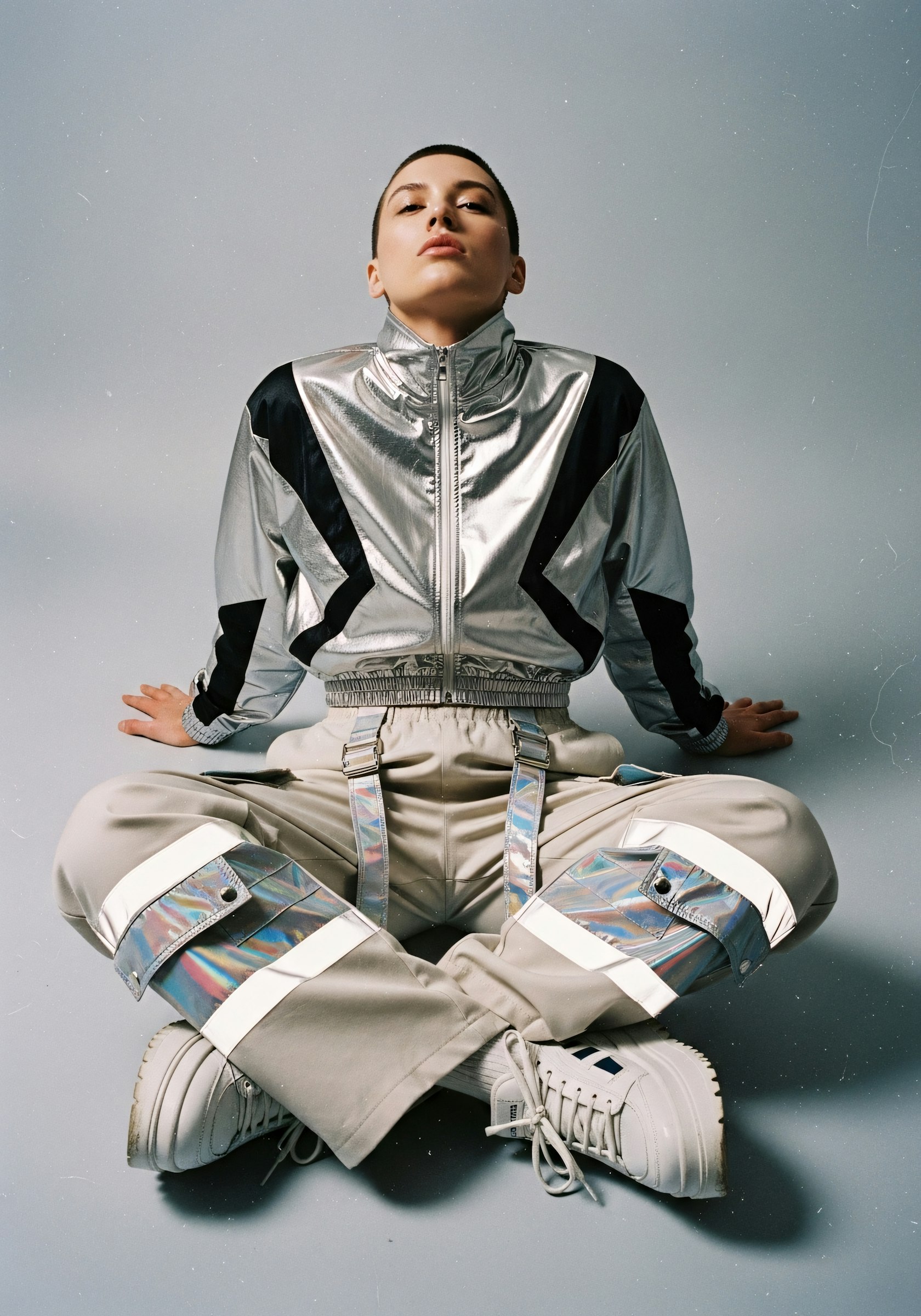 Solo pose, metallic look